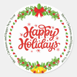 メリークリスマスとお正月 ラウンドシール