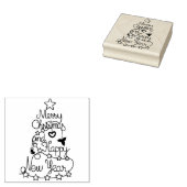 メリークリスマスとお正月 ラバースタンプ (押印)