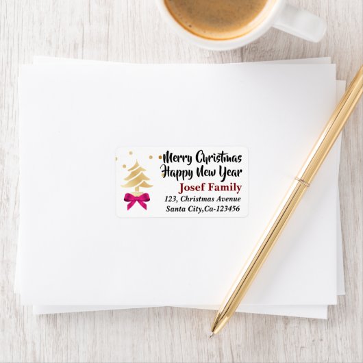 メリークリスマスとお正月 ラベル (インサイチュ)