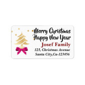 メリークリスマスとお正月 ラベル (正面)
