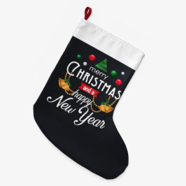 メリークリスマスとお正月 ラージクリスマスストッキング