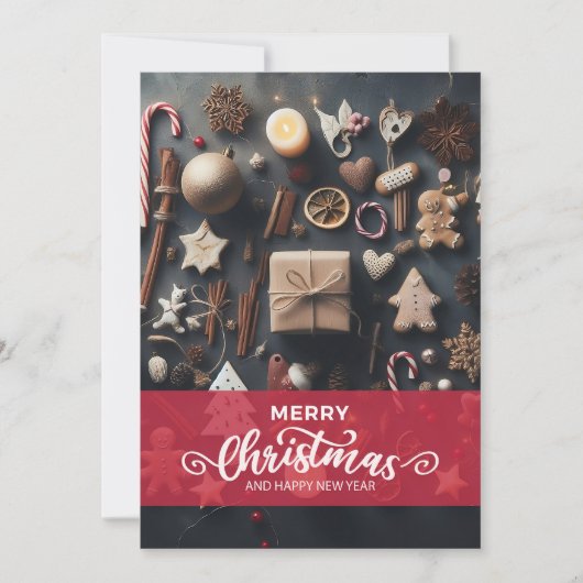 メリークリスマスとお正月 招待状 (正面)