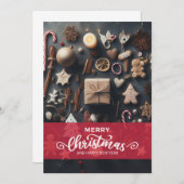 メリークリスマスとお正月 招待状 (正面/裏面)