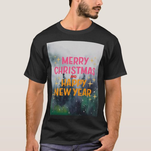 メリークリスマスとお正月 Tシャツ (正面)