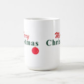 メリークリスマスとぶら下がったオーナメントクリスマス コーヒーマグカップ (中央)