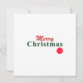 メリークリスマスとぶら下がったオーナメントクリスマス シーズンカード (正面)