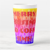 メリークリスマスとコーヒーの時間！ カフェラテマグ (正面)