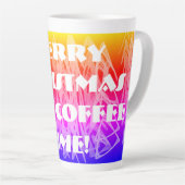 メリークリスマスとコーヒーの時間！ カフェラテマグ (右アングル)