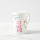 メリークリスマスとコーヒー違うの言語 ボーンチャイナマグカップ (正面右)