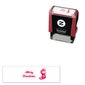 メリークリスマスとストッキング セルフインキングスタンプ (インサイチュ)