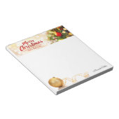 メリークリスマスとハッピーニューイヤーと金ゴールド ノートパッド (アングル)