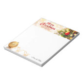 メリークリスマスとハッピーニューイヤーと金ゴールド ノートパッド (回転)