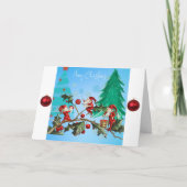 メリークリスマスとハッピーニューイヤーのカスタマイズ シーズンカード (正面)