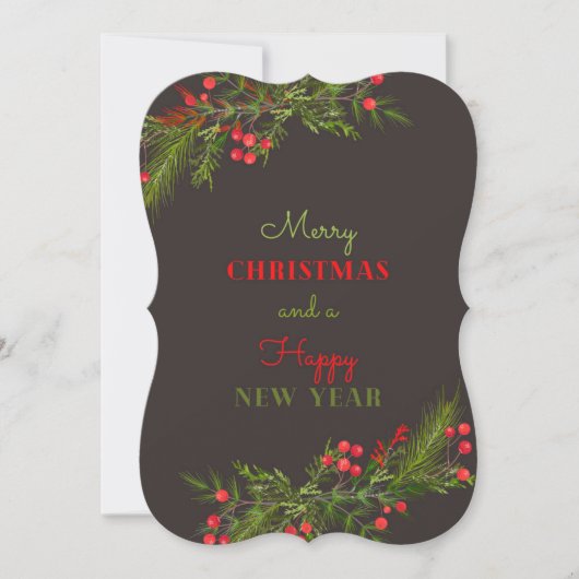 メリークリスマスとハッピーニューイヤーのカードメリーChr (正面)