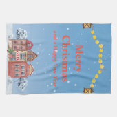 メリークリスマスとハッピーニューイヤーのキッチンタオル キッチンタオル (横)