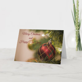 メリークリスマスとハッピーニューイヤーのグリーティングカード カード