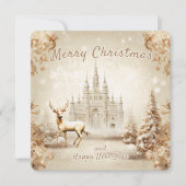 メリークリスマスとハッピーニューイヤーのグリーティングカード シーズンカード (正面)