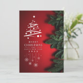 メリークリスマスとハッピーニューイヤーのグリーティングカード シーズンカード (スタンド正面)