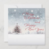 メリークリスマスとハッピーニューイヤーのグリーティングカード シーズンカード (正面)
