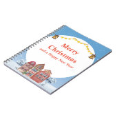 メリークリスマスとハッピーニューイヤーのスパイラルフォト ノートブック (左側)