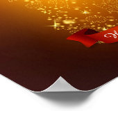 メリークリスマスとハッピーニューイヤーのポスター ポスター (角)