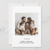 メリークリスマスとハッピーニューイヤーの家族写真 招待状 (正面)
