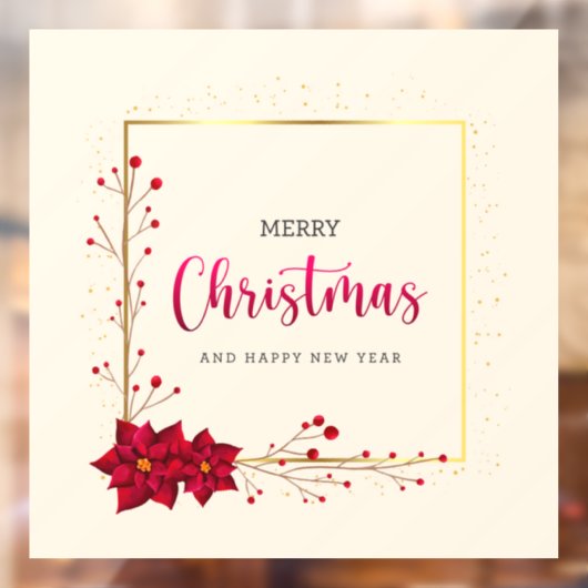 メリークリスマスとハッピーニューイヤーの窓が離れない ウィンドウサイン (シート2)