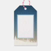 メリークリスマスとハッピーニューイヤーの雪景色 ギフトタグ (裏面)