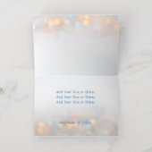 メリークリスマスとハッピーニューイヤーエレガント・シルバー 箔シーズンカード (内側レイダウン)