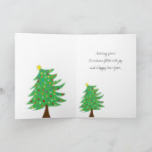 メリークリスマスとハッピーニューイヤーカード シーズンカード (内部)