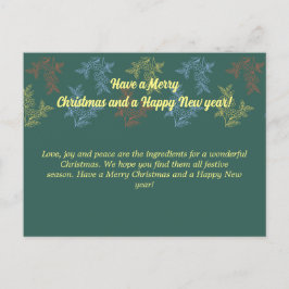 メリークリスマスとハッピーニューイヤーカードv5/6 ポストカード