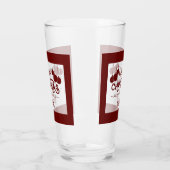 メリークリスマスとハッピーニューイヤータイポグラフィ タンブラーグラス (左)