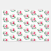 メリークリスマスとハッピーニューイヤーネズミ ラッピングペーパーシート (正面3)