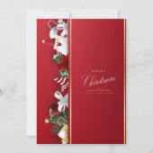 メリークリスマスとハッピーニューイヤーホリデーカード シーズンカード (正面)