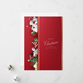 メリークリスマスとハッピーニューイヤーホリデーカード シーズンカード