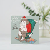 メリークリスマスとハッピーニューイヤーホリデーカード シーズンカード (スタンド正面)