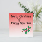 メリークリスマスとハッピーニューイヤーホリー 招待状 (スタンド正面)