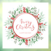 メリークリスマスとハッピーニューイヤーリース ウィンドウサイン (シート3)