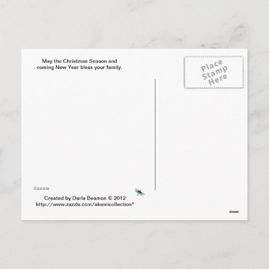 メリークリスマスとハッピーニューイヤー葉書 シーズンポストカード (裏面)