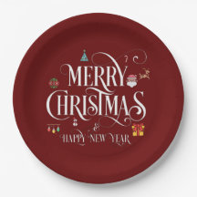 メリークリスマスとハッピーニューイヤー赤