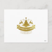 メリークリスマスとハッピーニューイヤー金ゴールド枠 シーズンポストカード (裏面)