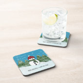 メリークリスマスとハッピーニューイヤー雪だるま コースター (右側)