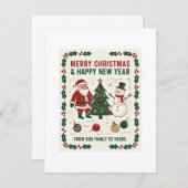 メリークリスマスとハッピーニューイヤー (正面/裏面)