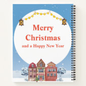 メリークリスマスとハッピーニューイヤー8.5インチx 11インチ ノートブック (裏面)