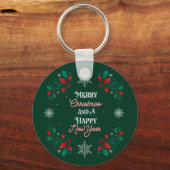 メリークリスマスとハッピーニューイヤー・キーチェーン キーホルダー (正面)