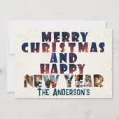メリークリスマスとハッピーニューイヤー シーズンカード (正面)