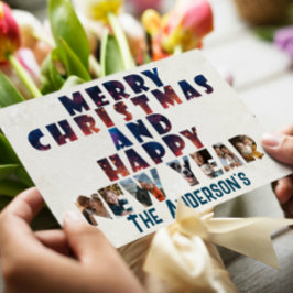 メリークリスマスとハッピーニューイヤー シーズンカード