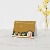 メリークリスマスとハッピーニューイヤー、スペイン語 カード (黄色い花)