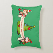メリークリスマスとハッピーニューイヤー・モンキー アクセントクッション (裏面(縦))