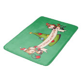 メリークリスマスとハッピーニューイヤー・モンキー バスマット (アングル)